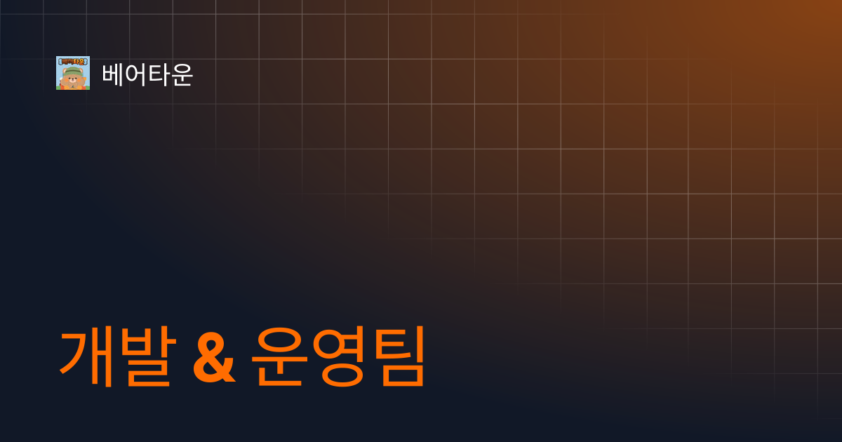 개발 & 운영팀 | 베어타운